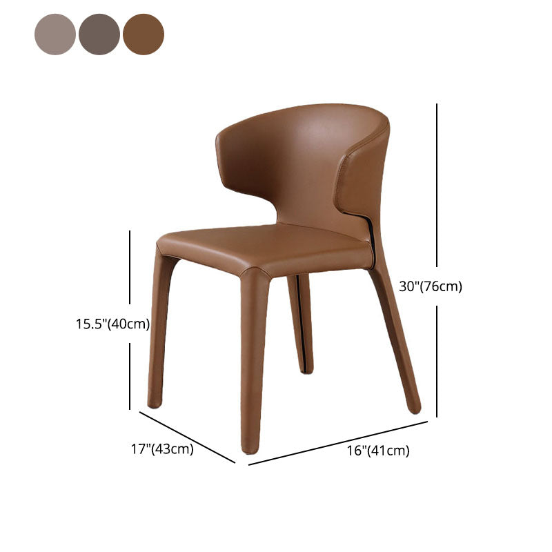 Chaise de conception de style home wingback en cuir mat