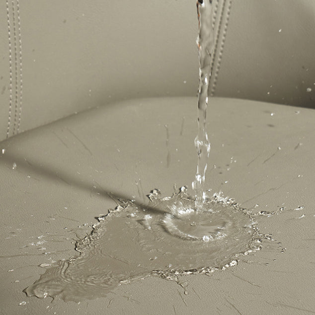 Silla de espalda sólida sillas laterales de comedor de cuero de estilo industrial