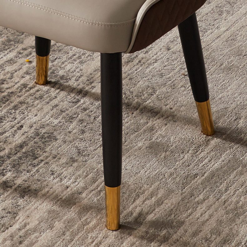 Upholstered Side Chairs Scandinavian Style Armless Solid Back Chair