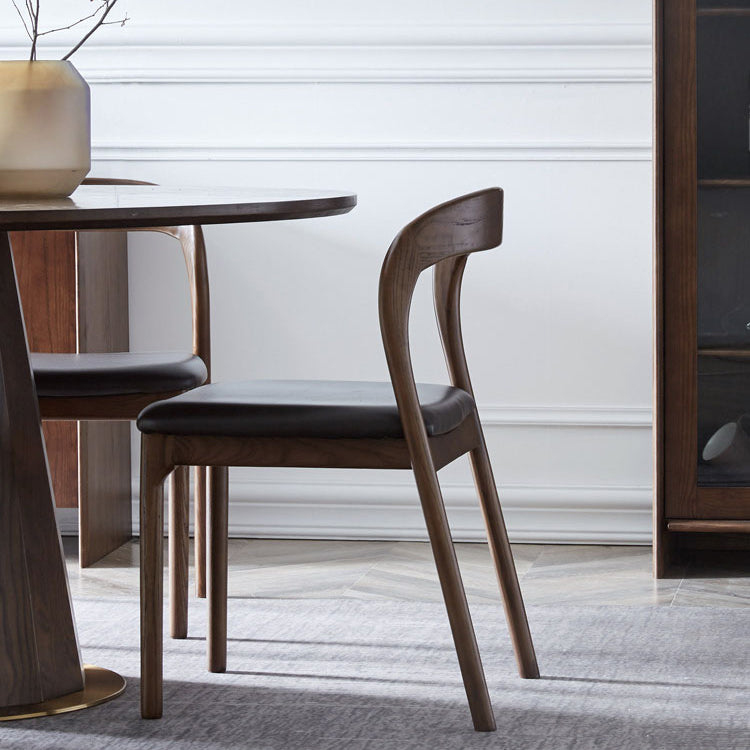 Silla de estilo moderno sillas sin brazo con patas de madera para cocina