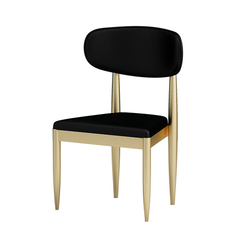 Upholstered Chair Scandinavian Style Open Back Dining Side Chair Black 1 Piece Clearhalo 'Dining Chairs' 'Dining Tables & Seating' 'dining_chair' 'furn' 'furn_dining_chair' 'Furniture' 'Kitchen & Dining Furniture' 5730497