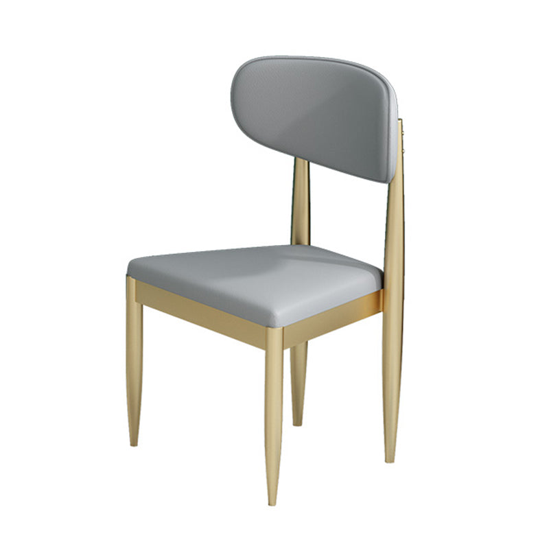 Upholstered Chair Scandinavian Style Open Back Dining Side Chair Grey 1 Piece Clearhalo 'Dining Chairs' 'Dining Tables & Seating' 'dining_chair' 'furn' 'furn_dining_chair' 'Furniture' 'Kitchen & Dining Furniture' 5730498