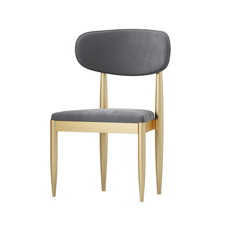 Upholstered Chair Scandinavian Style Open Back Dining Side Chair Dark Gray 1 Piece Clearhalo 'Dining Chairs' 'Dining Tables & Seating' 'dining_chair' 'furn' 'furn_dining_chair' 'Furniture' 'Kitchen & Dining Furniture' 5730500