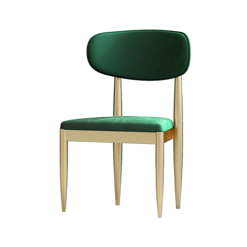 Upholstered Chair Scandinavian Style Open Back Dining Side Chair Blackish Green 1 Piece Clearhalo 'Dining Chairs' 'Dining Tables & Seating' 'dining_chair' 'furn' 'furn_dining_chair' 'Furniture' 'Kitchen & Dining Furniture' 5730506