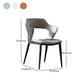 Upholstered Dining Chairs Industrial Open Back Arm Dining Chairs for Home