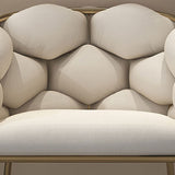 Nordic Style Upholstered Armless Dining Chairs Solid Back Chair for Home