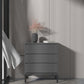 Modern 23.62" L Accent Chest with Drawers and Black Bracket Legs Grey 3 Clearhalo 'Cabinets & Chests' 'cabinets_chests' 'furn' 'furn_cabinets_chests' 'Furniture' 'Living Room Furniture' 5730593