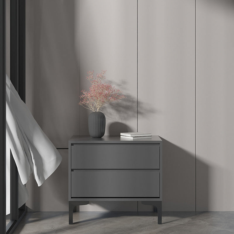 Modern 23.62" L Accent Chest with Drawers and Black Bracket Legs Grey 2 Clearhalo 'Cabinets & Chests' 'cabinets_chests' 'furn' 'furn_cabinets_chests' 'Furniture' 'Living Room Furniture' 5730596