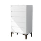 Modern 23.62" L Accent Chest with Drawers and Black Bracket Legs Clearhalo 'Cabinets & Chests' 'cabinets_chests' 'furn' 'furn_cabinets_chests' 'Furniture' 'Living Room Furniture' 5730599