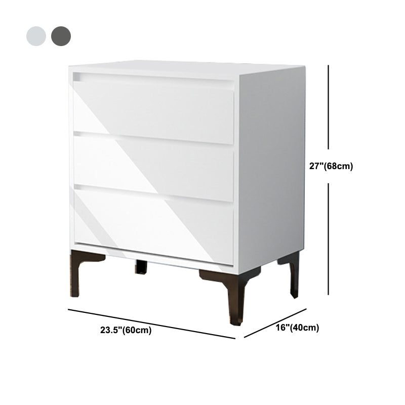 Modern 23.62" L Accent Chest with Drawers and Black Bracket Legs Clearhalo 'Cabinets & Chests' 'cabinets_chests' 'furn' 'furn_cabinets_chests' 'Furniture' 'Living Room Furniture' 5730611