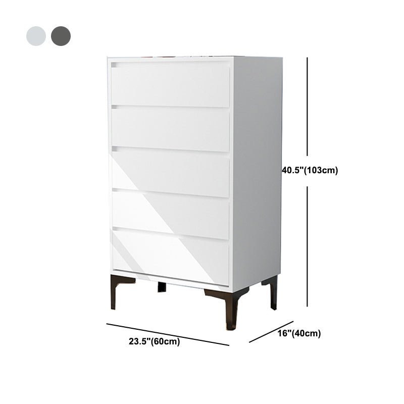 Modern 23.62" L Accent Chest with Drawers and Black Bracket Legs Clearhalo 'Cabinets & Chests' 'cabinets_chests' 'furn' 'furn_cabinets_chests' 'Furniture' 'Living Room Furniture' 5730613