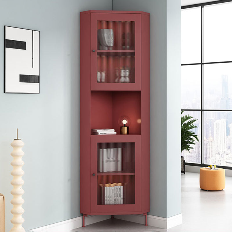 15.75" L * 15.75" W Storage Cabinet with Shelf and Glass Doors Triangle Cabinet Clearhalo 'Cabinets & Chests' 'cabinets_chests' 'furn' 'furn_cabinets_chests' 'Furniture' 'Living Room Furniture' 5730632