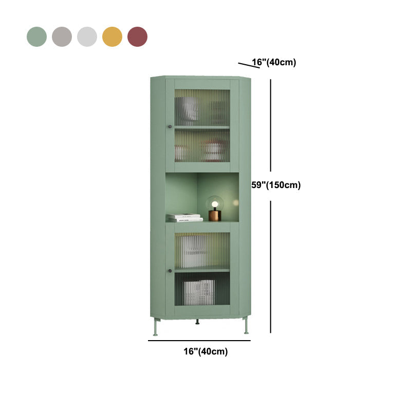 15.75" L * 15.75" W Storage Cabinet with Shelf and Glass Doors Triangle Cabinet Clearhalo 'Cabinets & Chests' 'cabinets_chests' 'furn' 'furn_cabinets_chests' 'Furniture' 'Living Room Furniture' 5730633