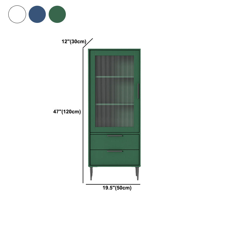 Modern Wooden Accent Cabinet with Glass 1-Door and 2 Drawers Clearhalo 'Cabinets & Chests' 'cabinets_chests' 'furn' 'furn_cabinets_chests' 'Furniture' 'Living Room Furniture' 5730665