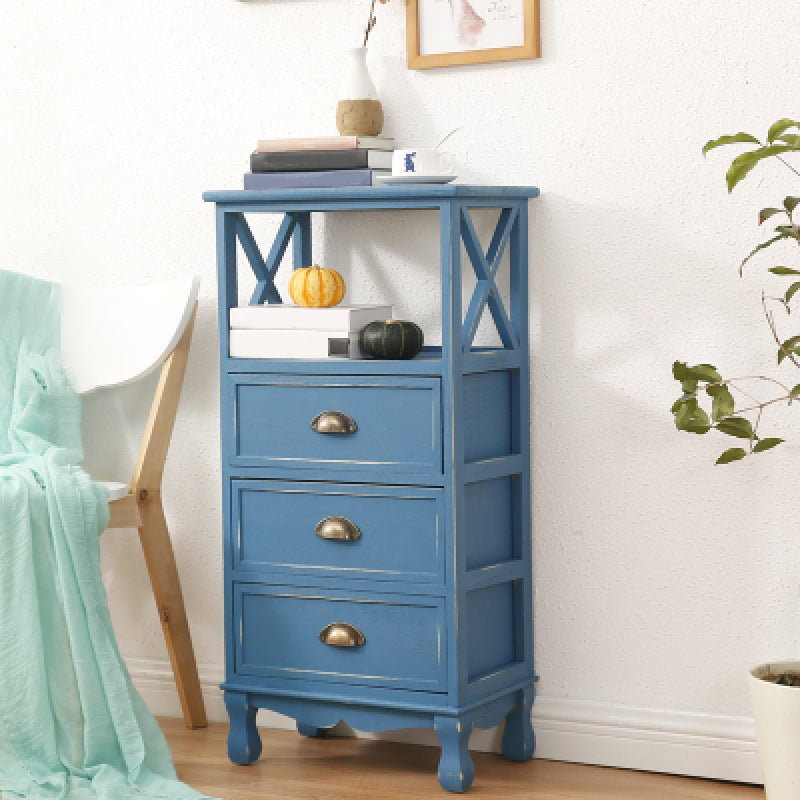 Modern Wood Accent Chest with Drawers and Shelf 11.81" Wide Chest Blue 3 Clearhalo 'Cabinets & Chests' 'cabinets_chests' 'furn' 'furn_cabinets_chests' 'Furniture' 'Living Room Furniture' 5730691