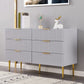 15.74" Wide Modern Accent Ches Wood Soft Close Drawers Chest 6 Gray Clearhalo 'Cabinets & Chests' 'cabinets_chests' 'furn' 'furn_cabinets_chests' 'Furniture' 'Living Room Furniture' 5730722