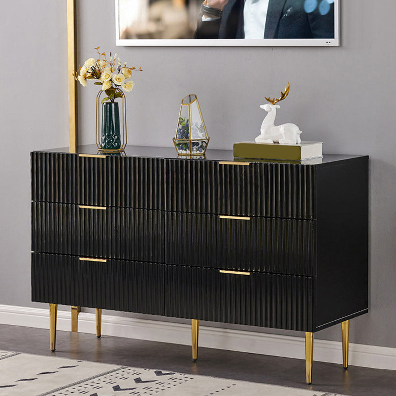 15.74" Wide Modern Accent Ches Wood Soft Close Drawers Chest 6 Black Clearhalo 'Cabinets & Chests' 'cabinets_chests' 'furn' 'furn_cabinets_chests' 'Furniture' 'Living Room Furniture' 5730732