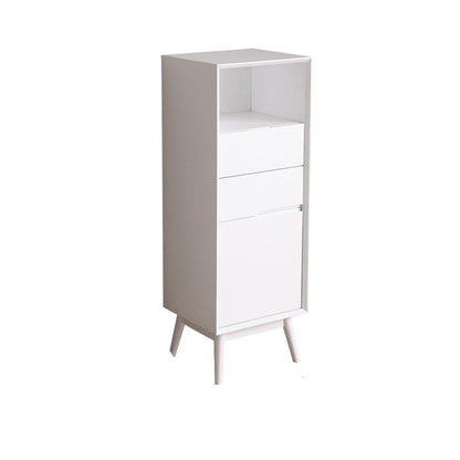 Modern Accent Cabinet with Drawers 13.77" Wide Side Cabinet 1 Door 15.7"L x 13.8"W x 43.3"H White