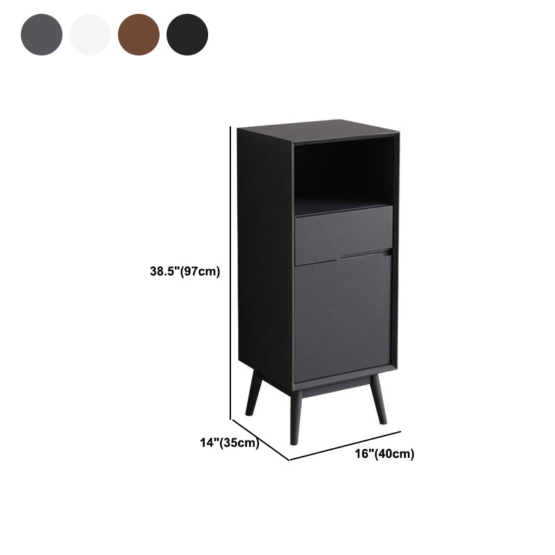 Modern Accent Cabinet with Drawers 13.77" Wide Side Cabinet 1 Door