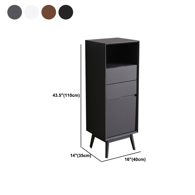 Modern Accent Cabinet with Drawers 13.77" Wide Side Cabinet 1 Door