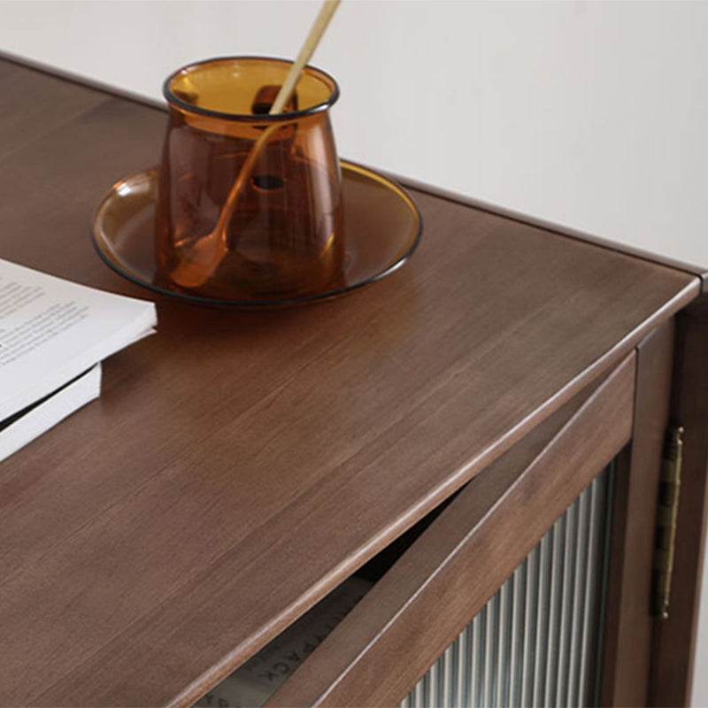 15.75" W Glass 1 - Door and 1 - Drawer Accent Chest, Dover Wood Chest Clearhalo 'Cabinets & Chests' 'cabinets_chests' 'furn' 'furn_cabinets_chests' 'Furniture' 'Living Room Furniture' 5730782