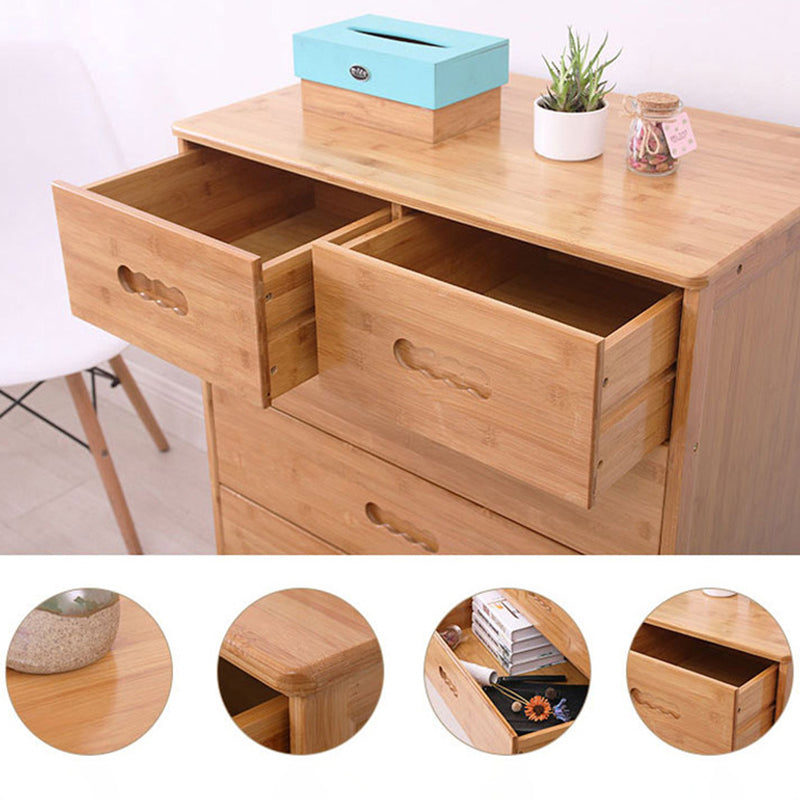 Contemporary Brown Accent Chest Rectangle Chest with Drawers