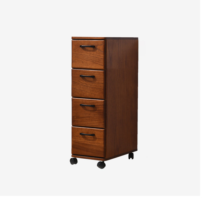 16.53 "引き出し付きの幅のアクセントチェストホイール付きのソリッドウッドチェスト