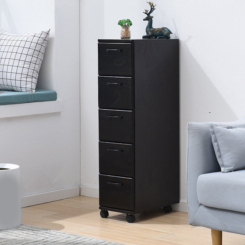 16.53 "引き出し付きの幅のアクセントチェストホイール付きのソリッドウッドチェスト