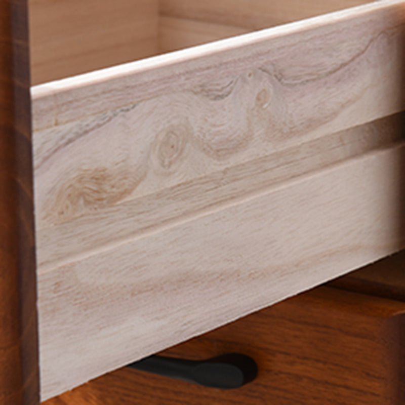 16.53 "Cofre de acento de ancho con cajones cofre de madera maciza con ruedas