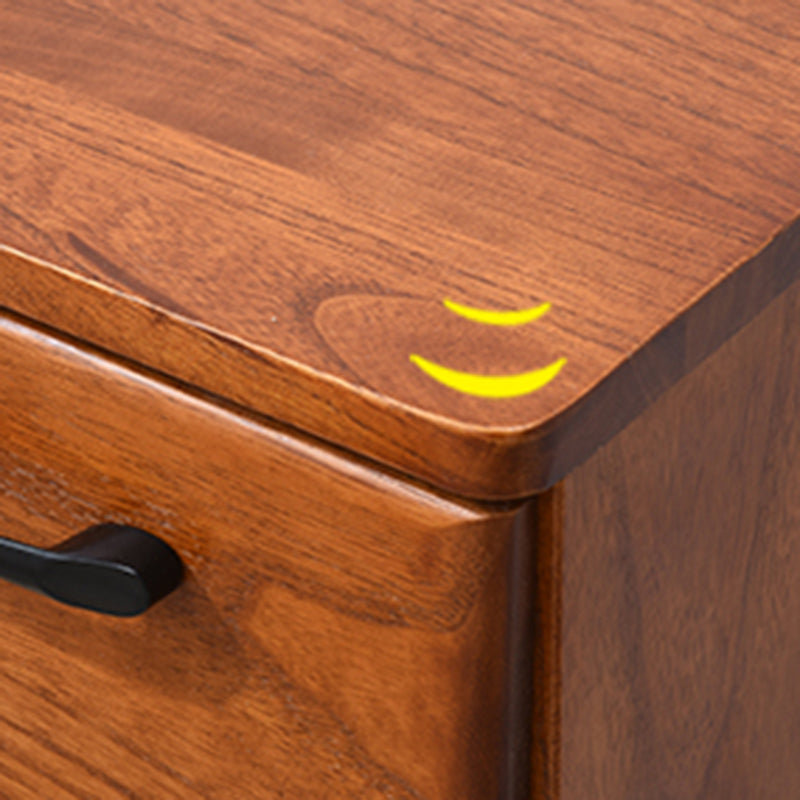 16.53 "引き出し付きの幅のアクセントチェストホイール付きのソリッドウッドチェスト