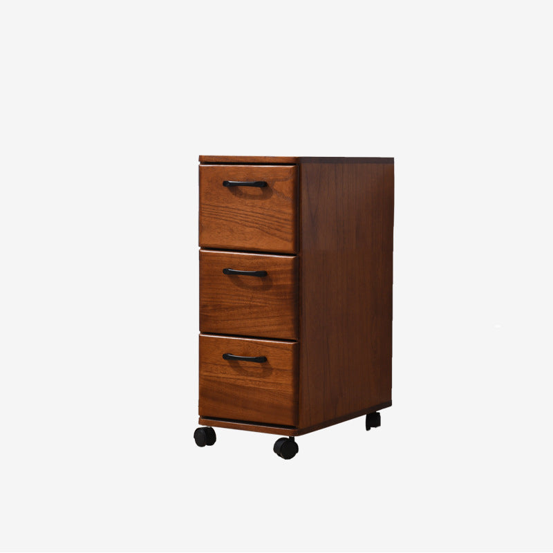 16.53 "Cofre de acento de ancho con cajones cofre de madera maciza con ruedas