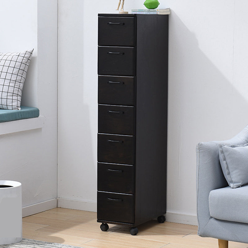 16.53 "Cofre de acento de ancho con cajones cofre de madera maciza con ruedas