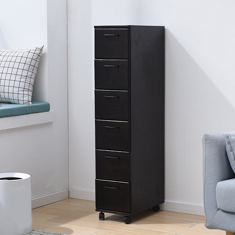 16.53 "Cofre de acento de ancho con cajones cofre de madera maciza con ruedas