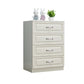 White Modern Accent Chest with Drawers 15.74" Wide Side Cabinet
