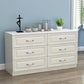 White Modern Accent Chest with Drawers 15.74" Wide Side Cabinet