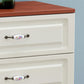 White Modern Accent Chest with Drawers 15.74" Wide Side Cabinet