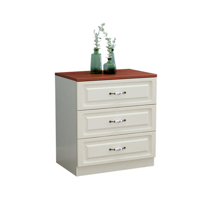 White Modern Accent Chest with Drawers 15.74" Wide Side Cabinet