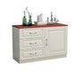 White Modern Accent Chest with Drawers 15.74" Wide Side Cabinet