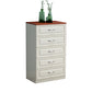 White Modern Accent Chest with Drawers 15.74" Wide Side Cabinet