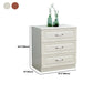 White Modern Accent Chest with Drawers 15.74" Wide Side Cabinet