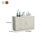 White Modern Accent Chest with Drawers 15.74" Wide Side Cabinet