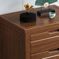 Rectángulo Cofre de acento de nogal marrón con cajones cofre moderno