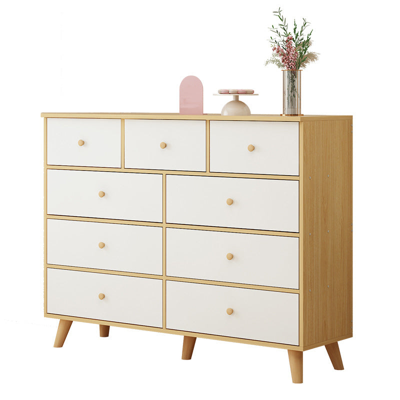 Coffre d'accent rectangle avec tiroirs coffre en bois droit des jambes en bois