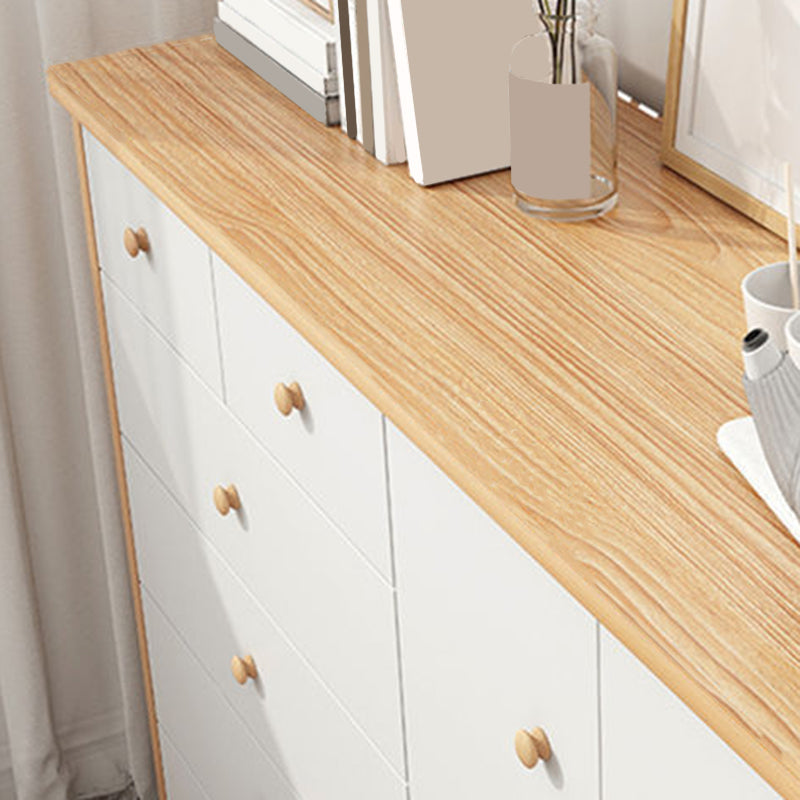 Coffre d'accent rectangle avec tiroirs coffre en bois droit des jambes en bois