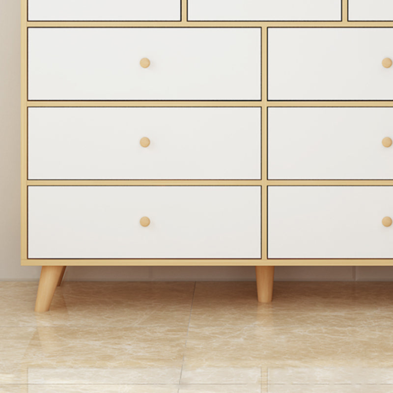 Coffre d'accent rectangle avec tiroirs coffre en bois droit des jambes en bois