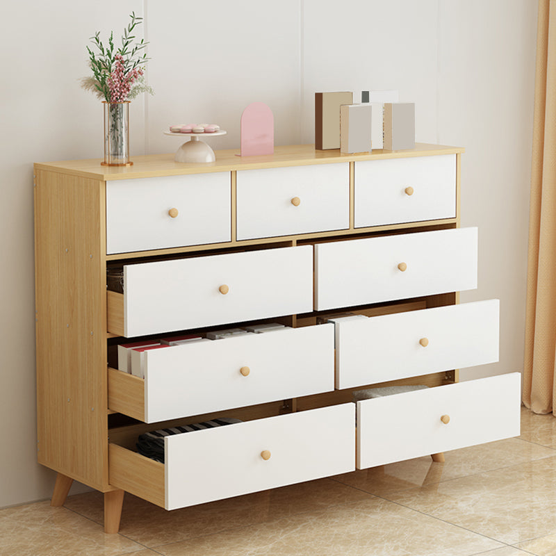 Coffre d'accent rectangle avec tiroirs coffre en bois droit des jambes en bois