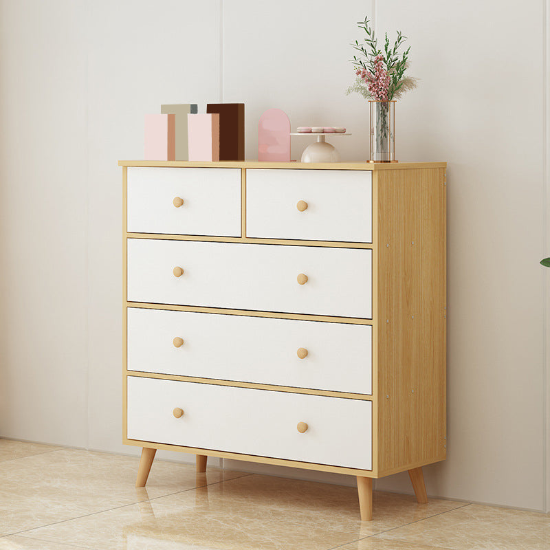 Coffre d'accent rectangle avec tiroirs coffre en bois droit des jambes en bois