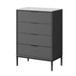 23.62" L * 15.74" Wide Modern Accent Chest with Soft Close Drawers Chest Dark Gray 4 Clearhalo 'Cabinets & Chests' 'cabinets_chests' 'furn' 'furn_cabinets_chests' 'Furniture' 'Living Room Furniture' 5731116