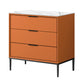 23.62" L * 15.74" Wide Modern Accent Chest with Soft Close Drawers Chest Orange 3 Clearhalo 'Cabinets & Chests' 'cabinets_chests' 'furn' 'furn_cabinets_chests' 'Furniture' 'Living Room Furniture' 5731119