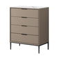 23.62" L * 15.74" Wide Modern Accent Chest with Soft Close Drawers Chest Khaki 4 Clearhalo 'Cabinets & Chests' 'cabinets_chests' 'furn' 'furn_cabinets_chests' 'Furniture' 'Living Room Furniture' 5731122
